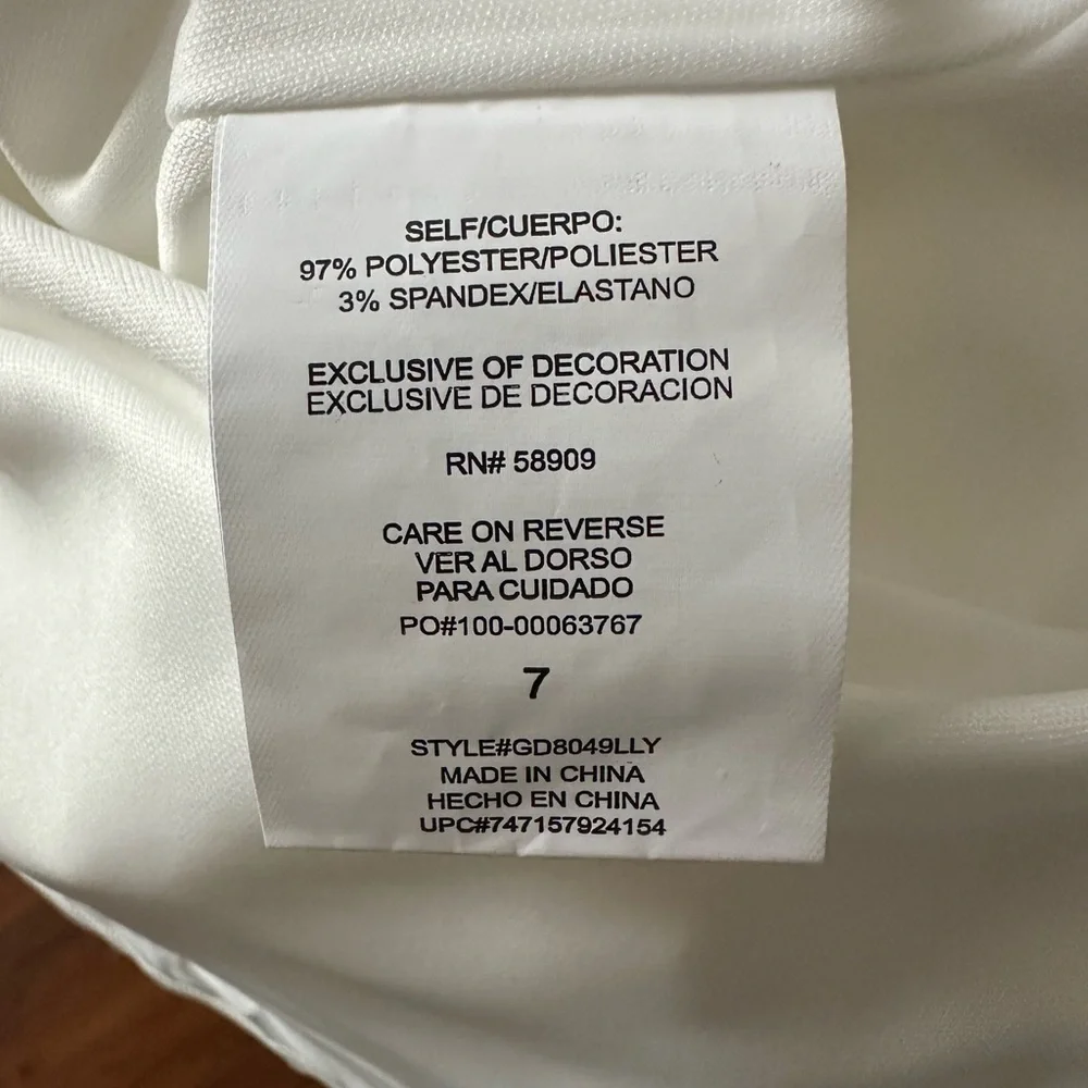 My Michelle White A-line Puff Sleeve Dress